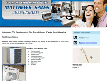 Tablet Screenshot of matthewsalesinc.com